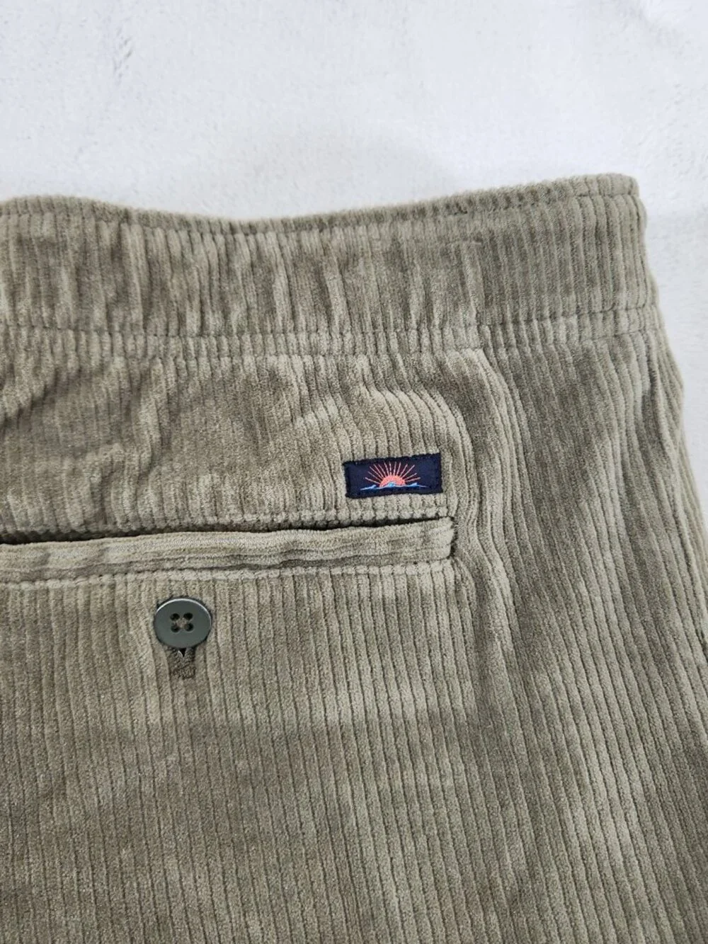 Faherty Mens Shorts Size Large Essential Corduroy Green 6